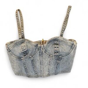 Denim Bustier Top